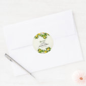 Moderne citroen dank u | Bruiloft Ronde Sticker (Envelop)