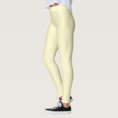 Moderne Citroen Geel Effen Kleur Leggings (Links)