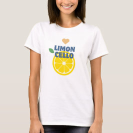 Moderne citroen hart limoncello gunst geschenk mer t-shirt