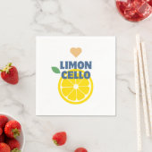 Moderne Citroen Hart Limoncello Witte Rum Servet (Insitu)
