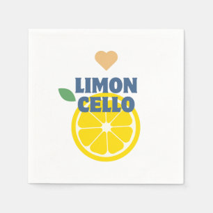 Moderne Citroen Hart Limoncello Witte Rum Servet