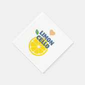 Moderne Citroen Hart Limoncello Witte Rum Servet (Hoek)