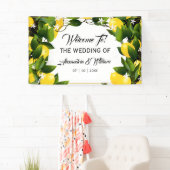 Moderne citroen krans tuin | Bruiloft Spandoek (Insitu)