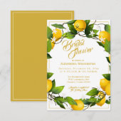 Moderne citroen krans tuin | VRIJGEZELLENFEEST Kaart (Voorkant / Achterkant)