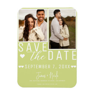 Moderne Citroen Limoen Save the Date 2 Foto Huweli Magneet
