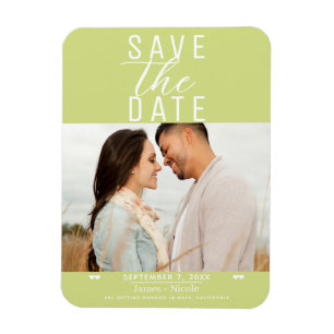 Moderne Citroen-Limoen Save the Date Trouwfoto Magneet