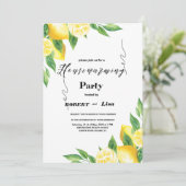 Moderne Citroen Tuin Housewarming Party Uitnodigin Kaart (Staand voorkant)