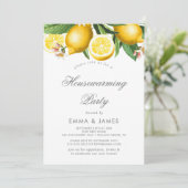 Moderne Citroen Tuin Housewarming Party Uitnodigin Kaart (Staand voorkant)