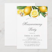 Moderne Citroen Tuin Housewarming Party Uitnodigin Kaart (Voorkant / Achterkant)