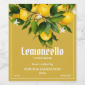Moderne Citroen Vrucht Limoncello Wijn Etiket (Enkel label)
