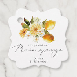 Moderne citroen ze vond haar hoofdprijs bedankjes labels