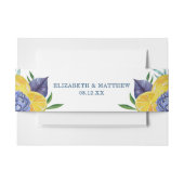 Moderne citroen zomer bruiloft uitnodigingen wikkel (Voorkant Voorbeeld)