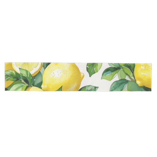 Moderne citroenblauwe bloemenscript bruidssalon medium tafelloper (Horizontaal)