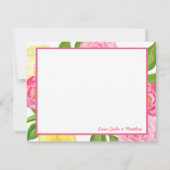 Moderne citroenbloem Dank u Bedankkaart (Achterkant)