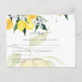 Moderne citroenboom RSVP-huwelijk Briefkaart (Voorkant)