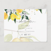 Moderne Citroenboom Trouw Save The Date Briefkaart (Voorkant)