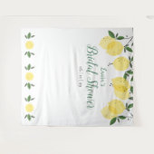 Moderne citroenen bruidsfeest fotocabine achtergro wandkleed (Voorkant (horizontaal))