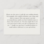 Moderne Citroenen Geel & Blauw Bruiloft Details Informatiekaartje (Achterkant)