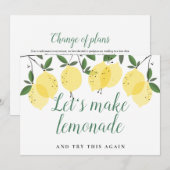 Moderne citroenen groen blad Wijzig de datumkaart Kaart (Voorkant / Achterkant)