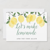 Moderne citroenen groen bladwijziging de datumkaar kaart (Voorkant)