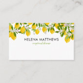 Moderne citroenen groen visitekaartje (Voorkant)