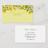 Moderne citroenen groen visitekaartje (Voorkant / Achterkant)