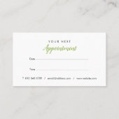 Moderne citroenen groene afspraak visitekaartje (Achterkant)