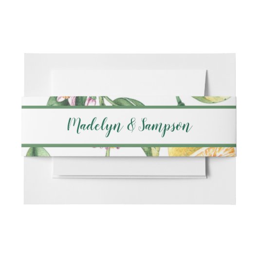 Moderne citroenen La Dolce Vita uitnodiging taille Uitnodigingen Wikkel (Voorkant Voorbeeld)