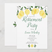Moderne Citroenen Pensioenfeest Kaart (Voorkant / Achterkant)