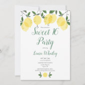 Moderne citroenen Zoete 16 Feest Verjaardag Kaart (Voorkant)