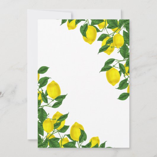 Moderne citroenfoto Bewaar de datum Kaart (Achterkant)