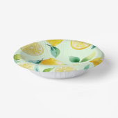 Moderne citroengele bloemen bruidsdouche met scrip papieren kommen (Gebogen)