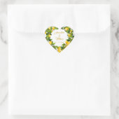 Moderne citroenkrans | Bruiloft Hart Sticker (Tas)