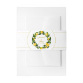 Moderne citroenkrans | Bruiloft Uitnodigingen Wikkel (Voorkant Voorbeeld)