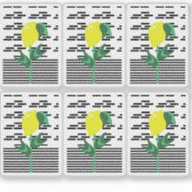 Moderne citroenplant sticker set