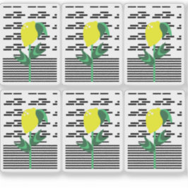 Moderne citroenplant sticker set