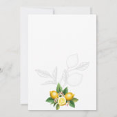 Moderne citroentuin | uitnodiging tot baby shower (Achterkant)