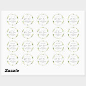 Moderne Citrus Citroen Bruiloftsfeest Ronde Sticker (Vel)