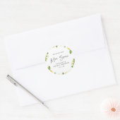 Moderne Citrus Citroen Bruiloftsfeest Ronde Sticker (Envelop)