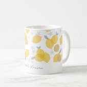 Moderne Citrus Citrus Lemons Patroon Aangepaste Na Koffiemok (Voorkant rechts)