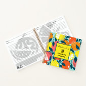 Moderne Citrus Fruit Art Gepersonaliseerd Recept Notitieboek (Binnen)