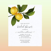 Moderne Citrus Lemon Bridal-showpapier Flyer