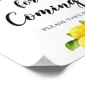 Moderne Citrus Lemons-Bedankt voor aanstaande aanm Poster (Hoek)