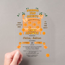 Moderne Citrus Luxe Sinaasappel Bent U Gereed Baby