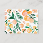 Moderne Citrus Sinaasappel Boeken voor Baby shower Informatiekaartje (Achterkant)