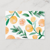 Moderne Citrus Sinaasappel Retro Boeken voor Baby  Informatiekaartje (Achterkant)