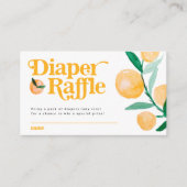 Moderne Citrus Sinaasappel Retro Boeken voor Baby  Informatiekaartje (Voorkant)