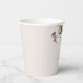 Moderne citrus sinaasappels en groen bruiloft papieren bekers (Rechts)