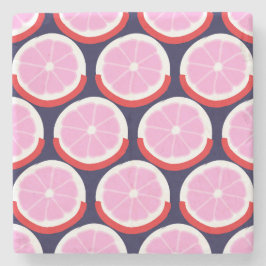 Moderne Citrus Slice Middernachtmarkt Stenen Onderzetter