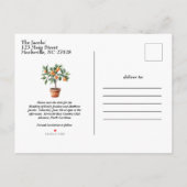 Moderne Citrus-thema bruiloft Save the Dates Aankondigingskaart (Achterkant)